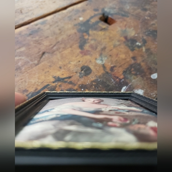 VINTAGE 70s Reproduction Miniature Silk Portraits Anne Henriette Mrs Mary Graham - Picture 4 of 7